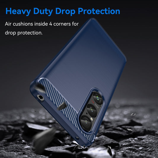 Hoes voor Honor Magic6 Lite, Techsuit, Carbon, Blauw