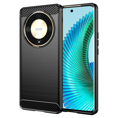 Hoes voor Honor Magic6 Lite, Techsuit, Carbon, Zwart