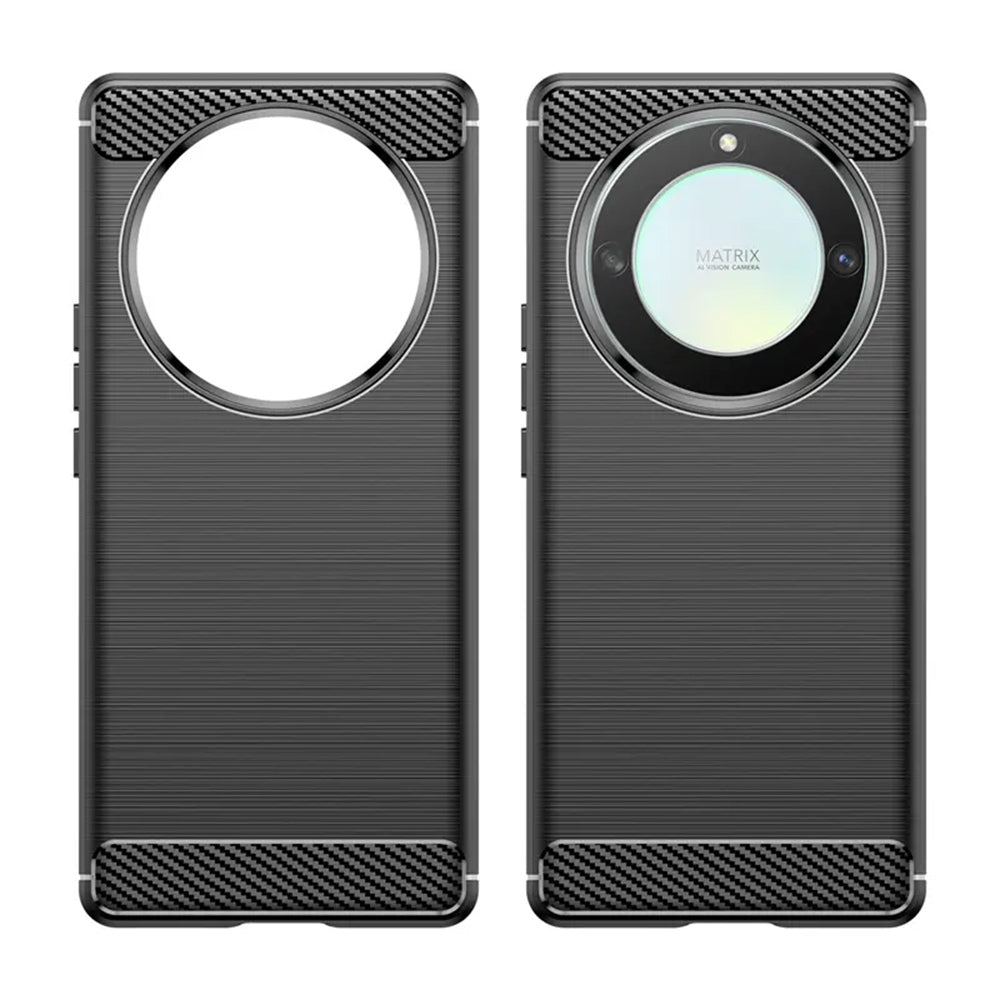 Hoes voor Honor Magic6 Lite, Techsuit, Carbon, Zwart