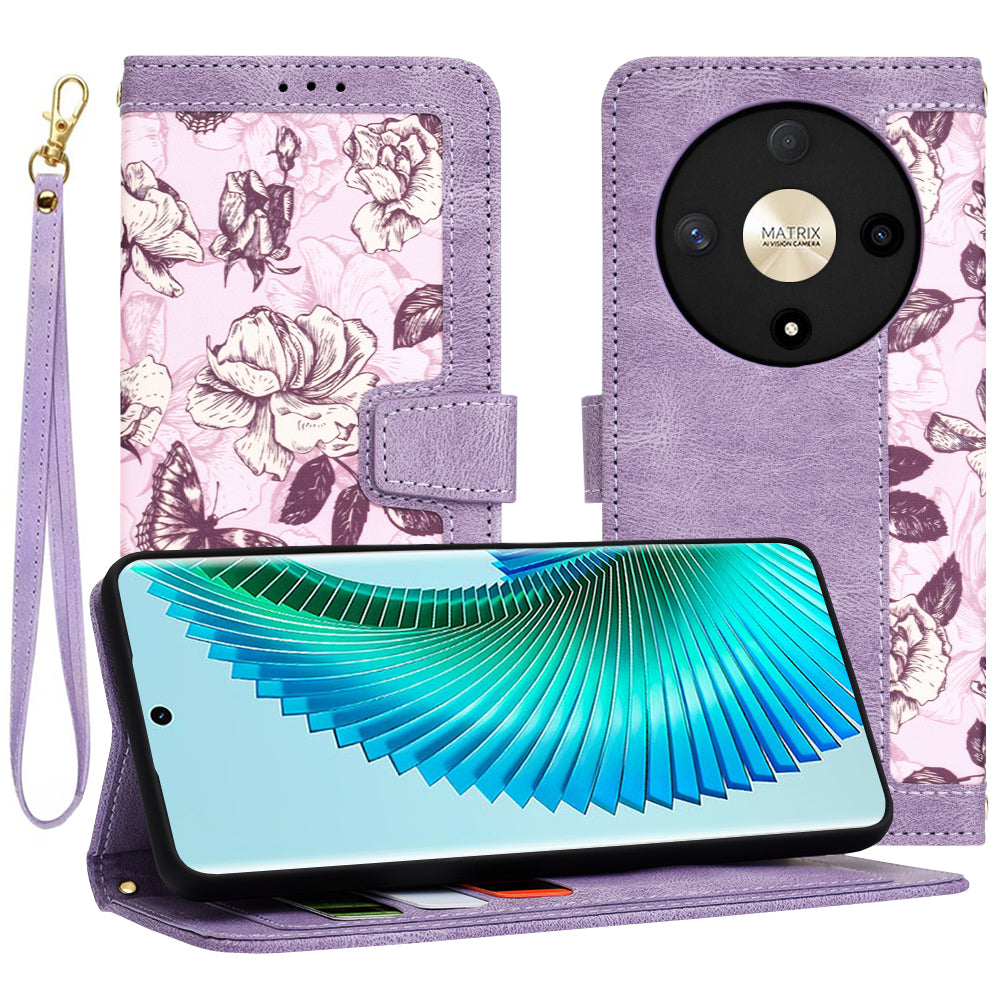 Coque pour Honor Magic6 Lite, Techsuit, FlipCraft, Violet