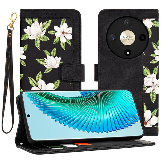 Hülle für Honor Magic6 Lite, Techsuit, FlipCraft, Schwarz