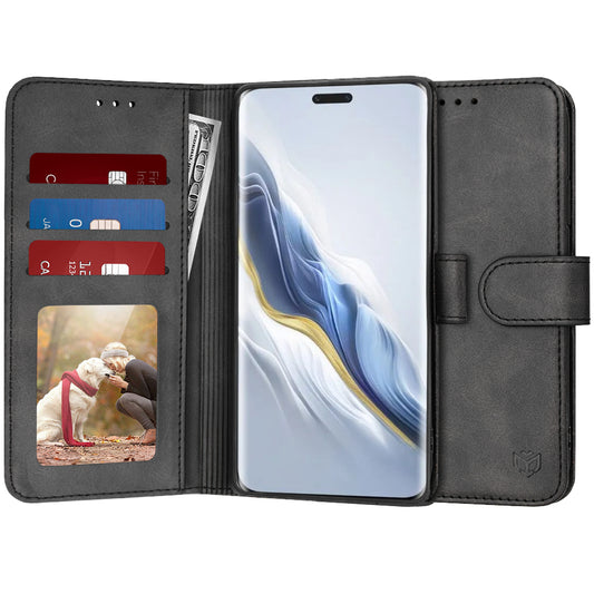 Hoes voor Honor Magic6 Pro, Techsuit, Diary Book, Zwart
