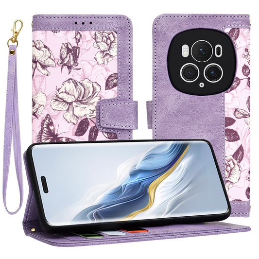 Hoes voor Honor Magic6 Pro, Techsuit, FlipCraft, Paars