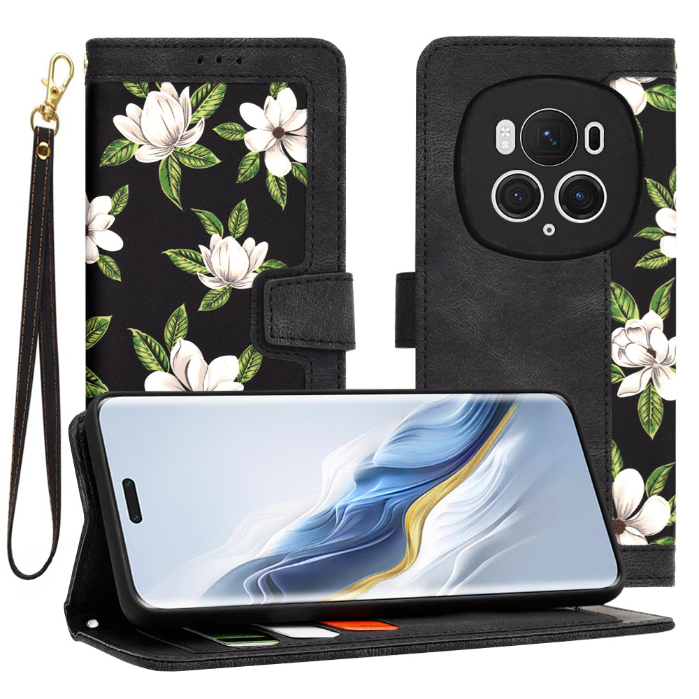 Hülle für Honor Magic6 Pro, Techsuit, FlipCraft, Schwarz