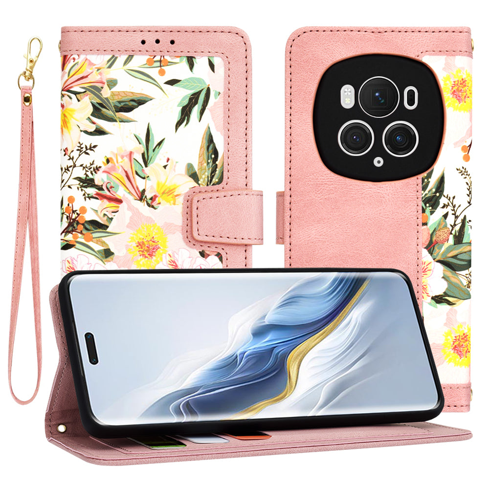Coque pour Honor Magic6 Pro, Techsuit, FlipCraft, Rose