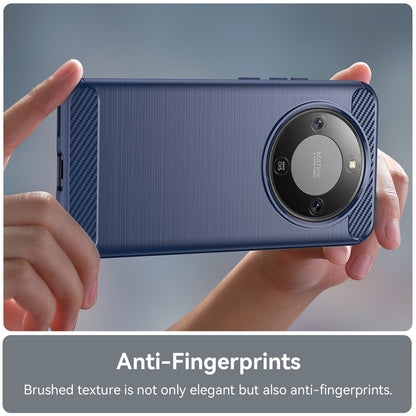 Étui pour Honor Magic8 Lite, Techsuit, Carbone, Bleu