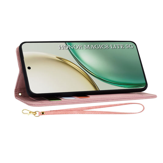 Hoes voor Honor Magic8 Lite, Techsuit, FlipCraft, Roze