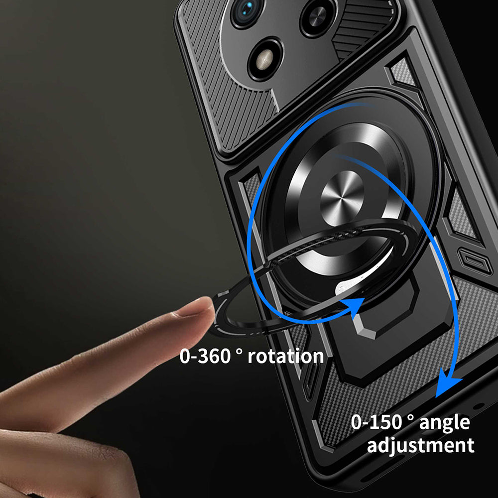 Hoes voor Honor Magic8 Lite, Techsuit, RuggedCam, Paars