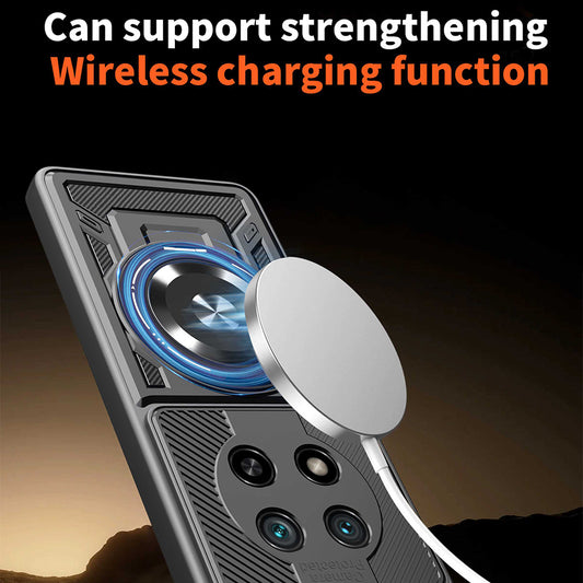 Étui pour Honor Magic8 Lite, Techsuit, RuggedCam, Noir