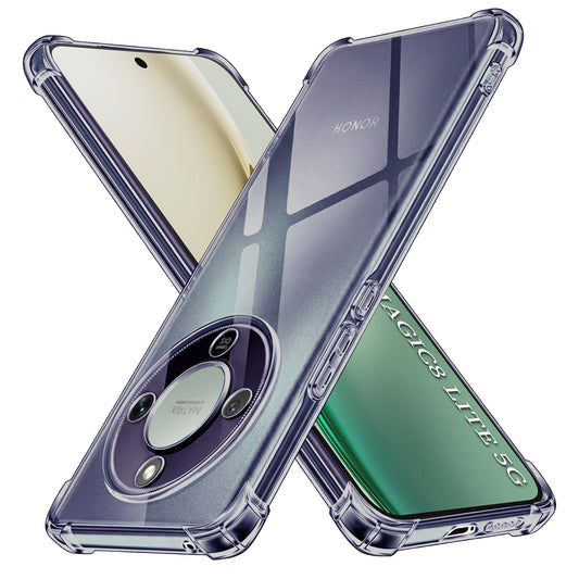 Hoes voor Honor Magic8 Lite, Techsuit, Shockproof Clear, Zwart