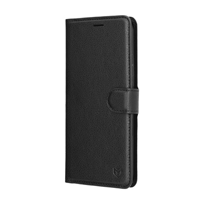 Hülle für Honor Magic8 Pro, Techsuit, Leder-Folio, Schwarz
