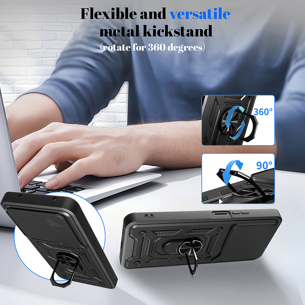 Étui pour Honor X5c Plus, Techsuit, CamShield, Bleu