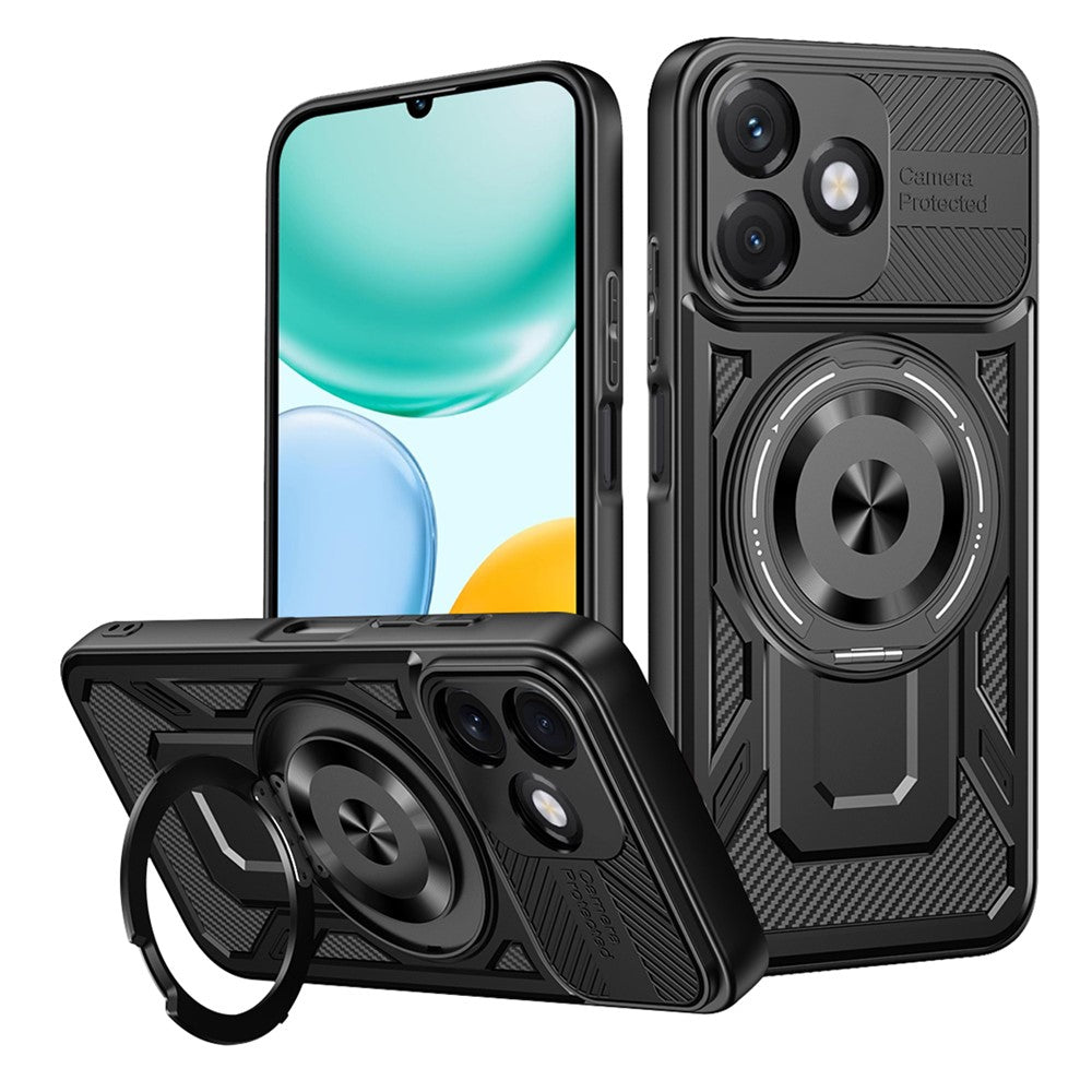 Hülle für Honor X5c Plus, Techsuit, RuggedCam, Schwarz