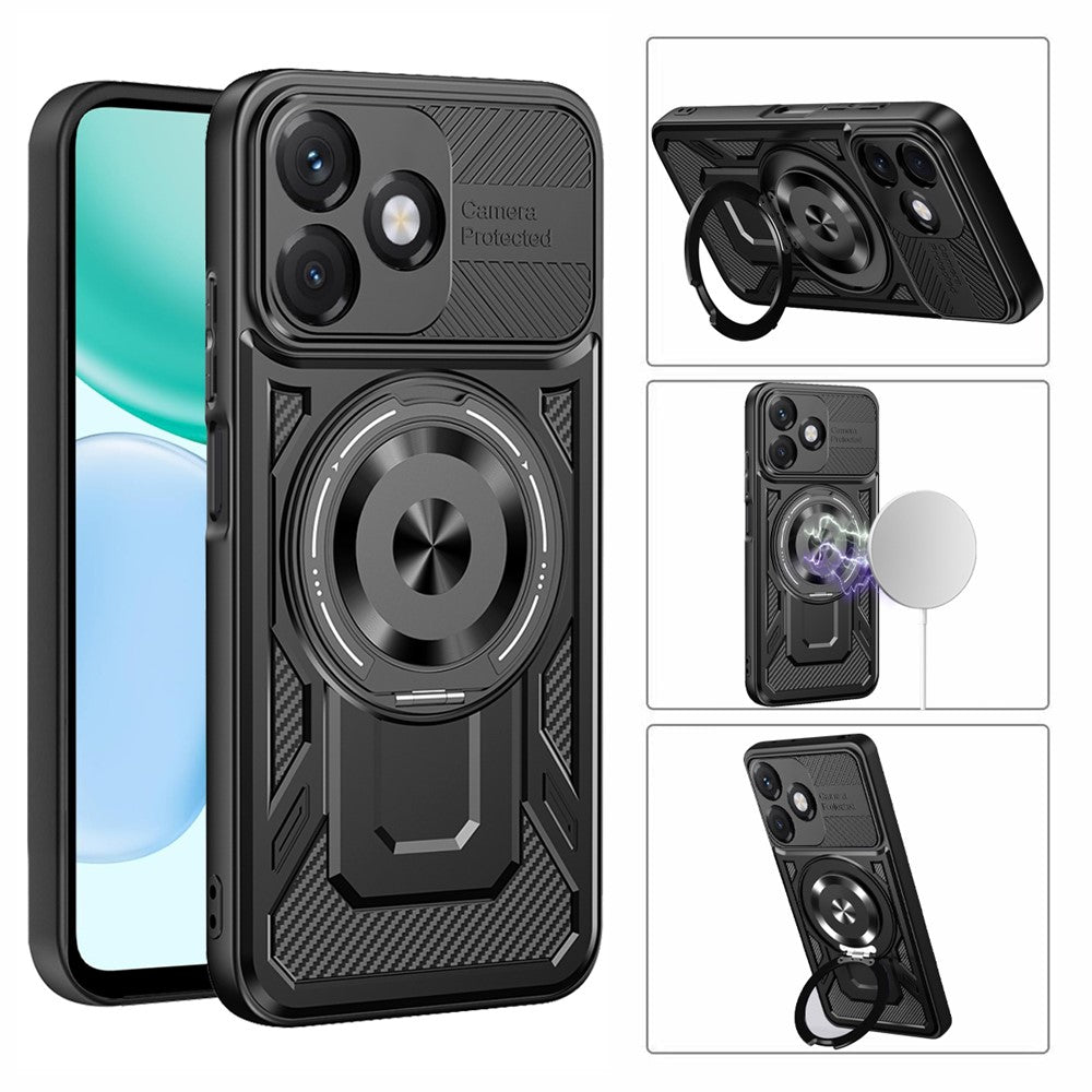 Hülle für Honor X5c Plus, Techsuit, RuggedCam, Schwarz