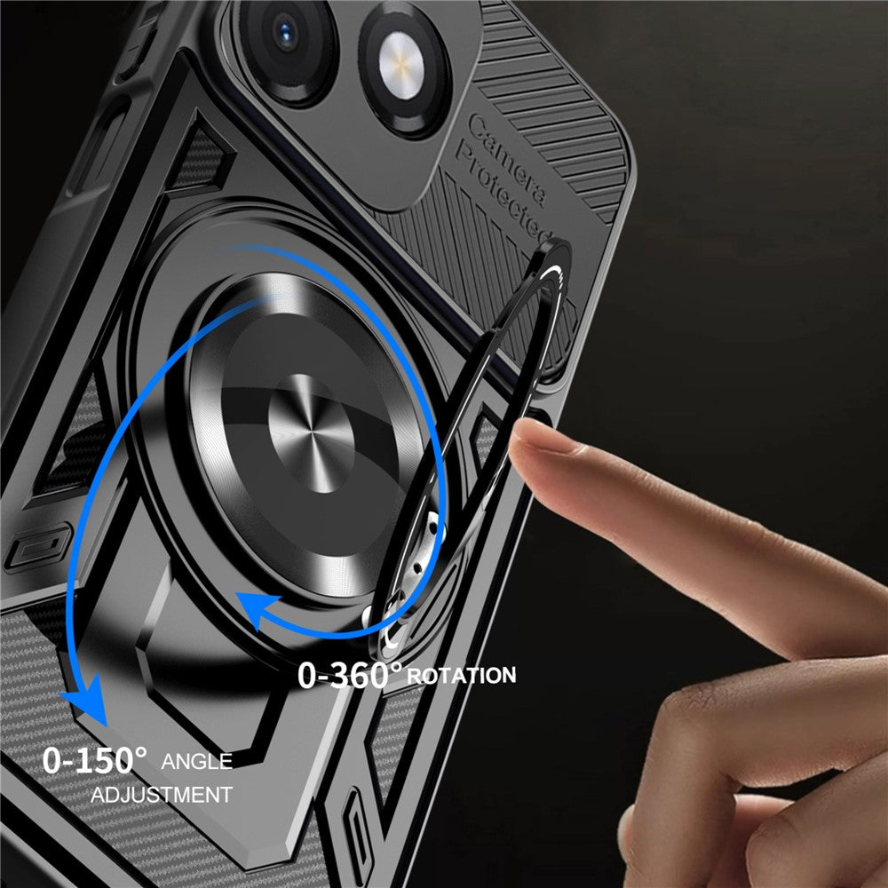 Hülle für Honor X5c Plus, Techsuit, RuggedCam, Schwarz
