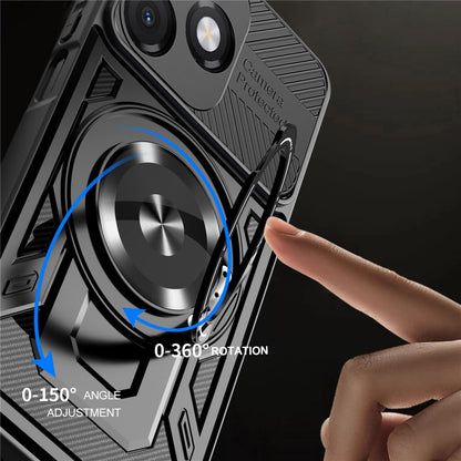 Hülle für Honor X5c Plus, Techsuit, RuggedCam, Schwarz