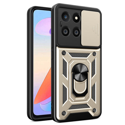Hülle für Honor X6a, Techsuit, CamShield, Gold