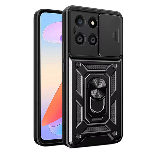 Hoes voor Honor X6a, Techsuit, CamShield, Zwart