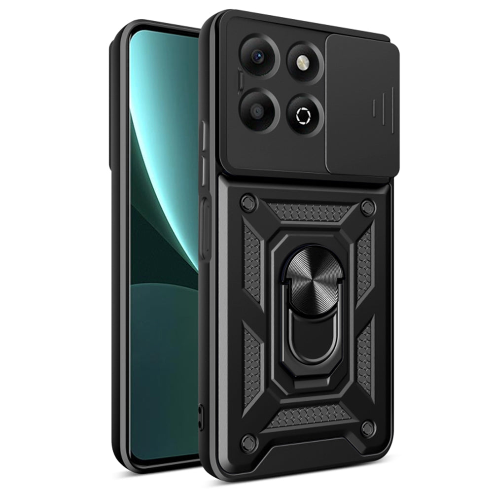 Case for Honor X6b, Techsuit, CamShield, Black