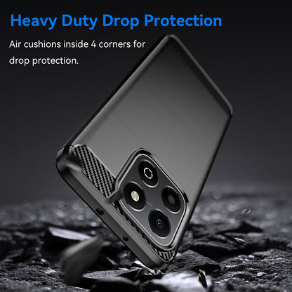 Hülle für Honor X6b, Techsuit, Carbon, Schwarz