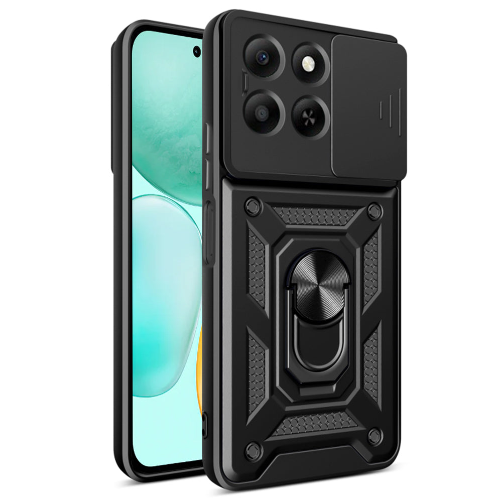 Coque pour Honor X6c, Techsuit, CamShield, Noire