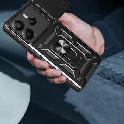 Coque pour Honor X6c, Techsuit, CamShield, Noire