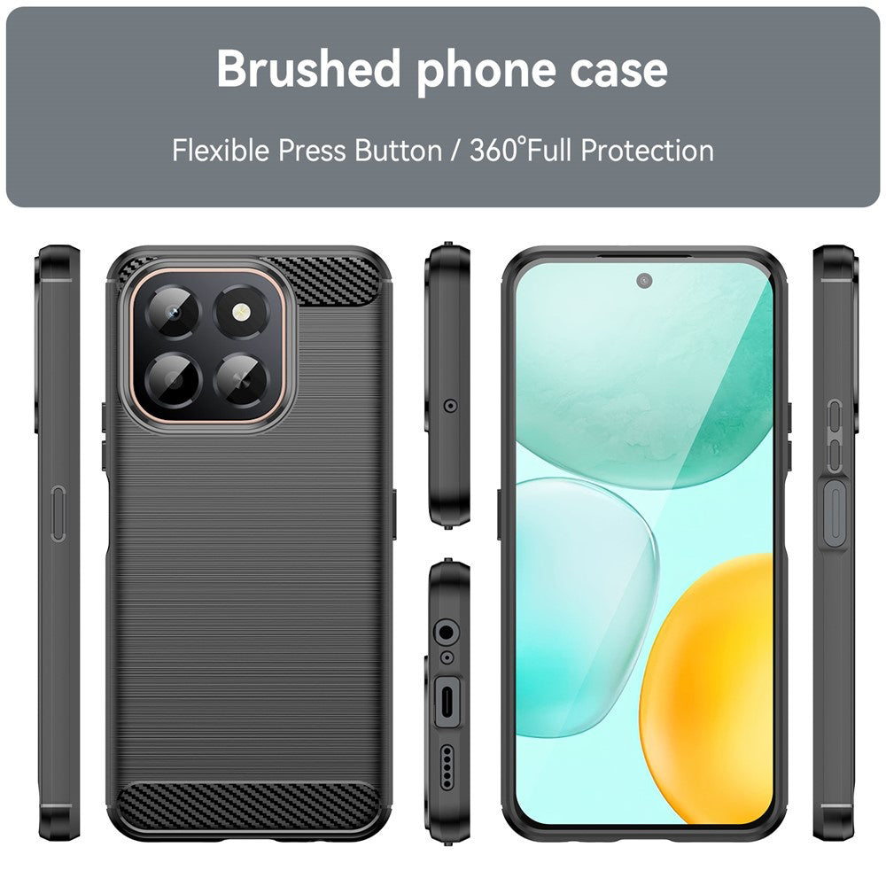 Hoes voor Honor X6c, Techsuit, Carbon, Zwart
