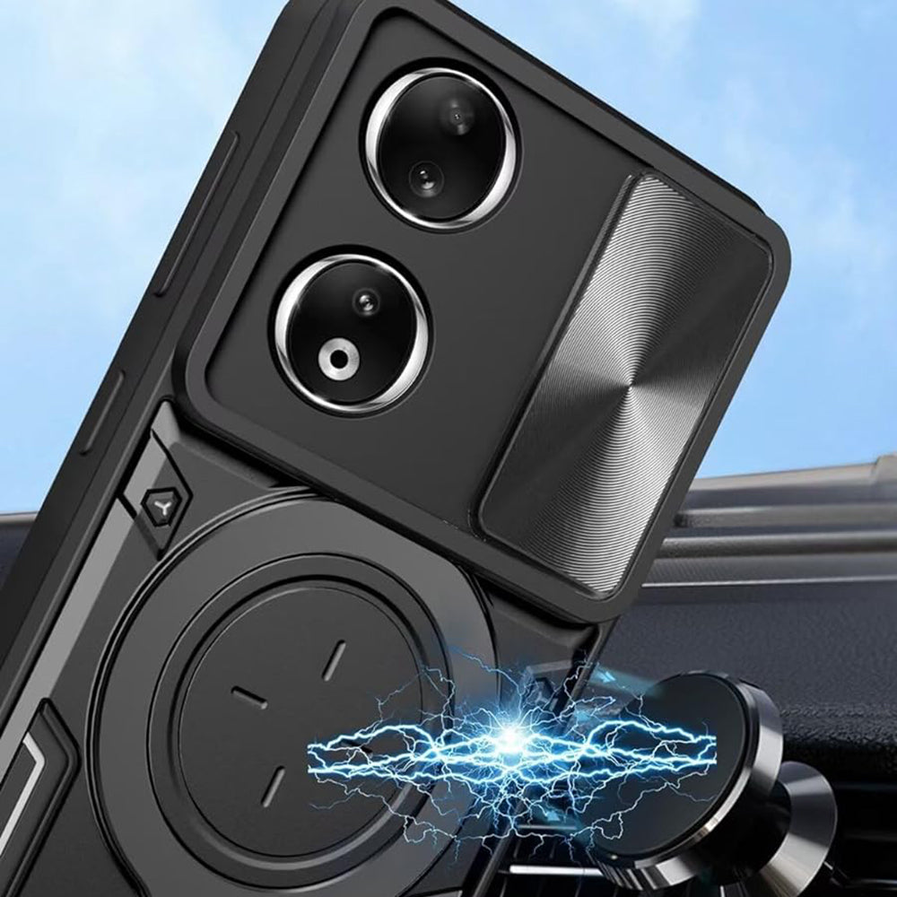 Hoes voor Honor X7b 5G / 90 Smart / X7b 4G, Techsuit, CamGuard Pro, Zwart
