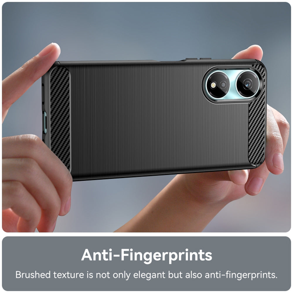 Hülle für Honor X7b 5G / 90 Smart / X7b 4G, Techsuit, Carbon, Schwarz