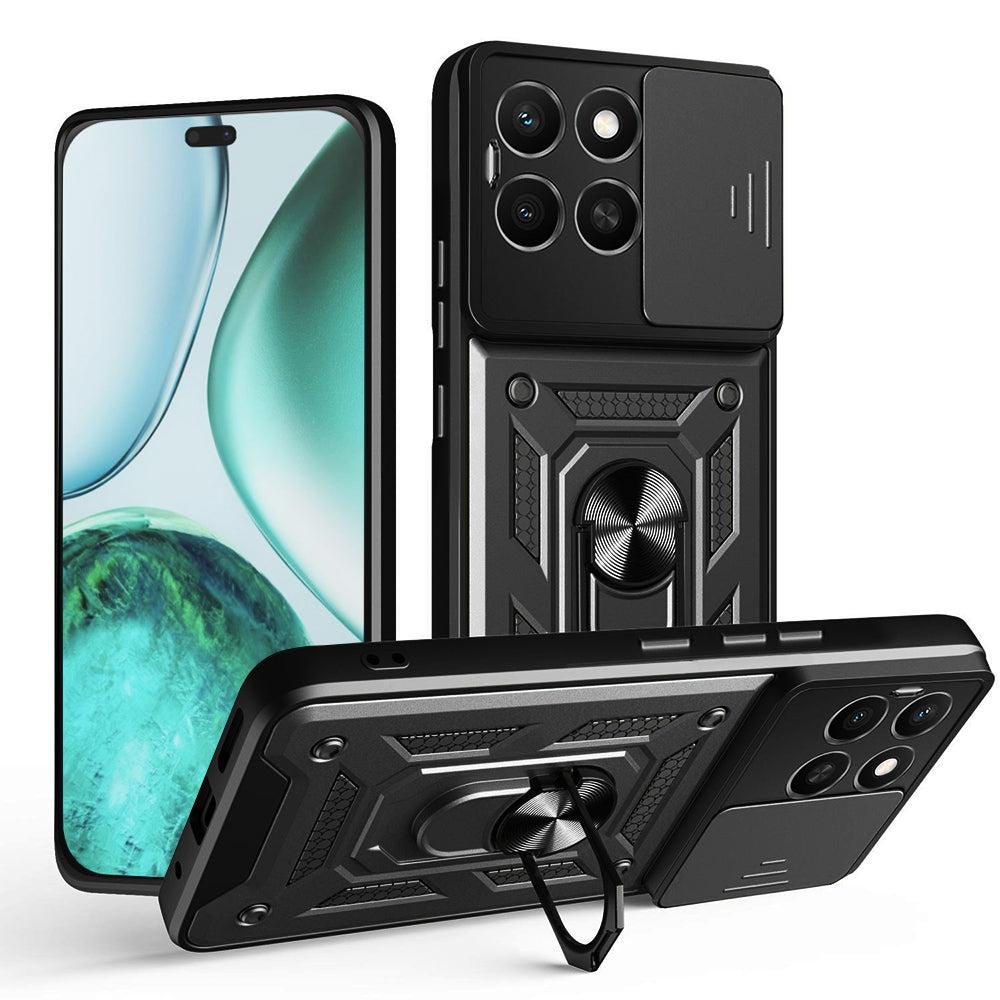 Coque pour Honor X8c, Techsuit, CamShield, Noire