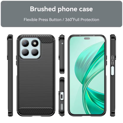 Hülle für Honor X8c, Techsuit, Carbon, Blau