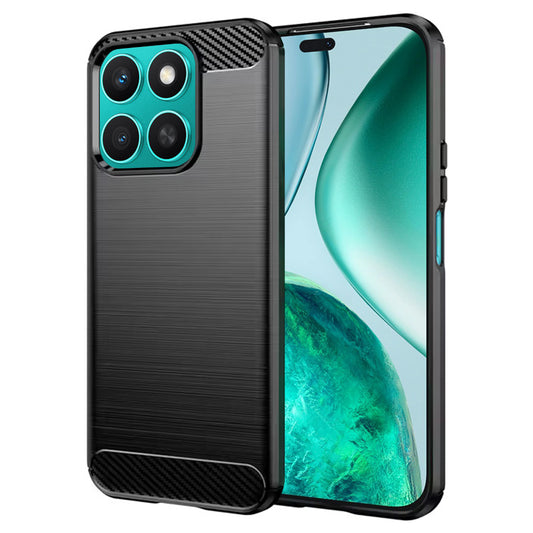 Hülle für Honor X8c, Techsuit, Carbon, Schwarz