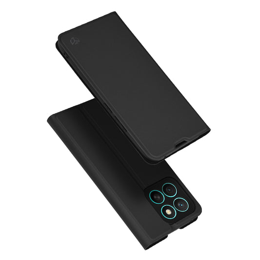 Hülle für Honor X8c, Techsuit, Magskin Book, Schwarz