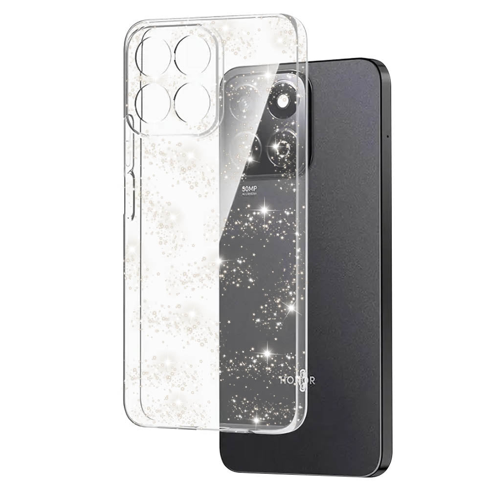 Hoesje voor Honor X8c, Techsuit, SparkleSkin, Transparant