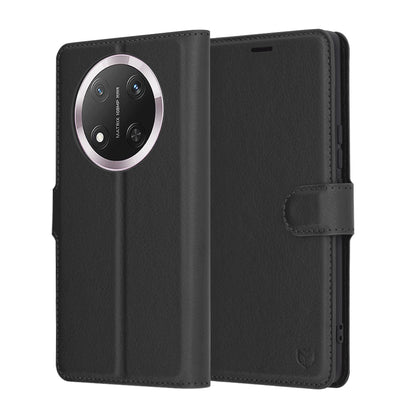 Hoes voor Honor X9c / Magic7 Lite, Techsuit, Leather Folio, Zwart