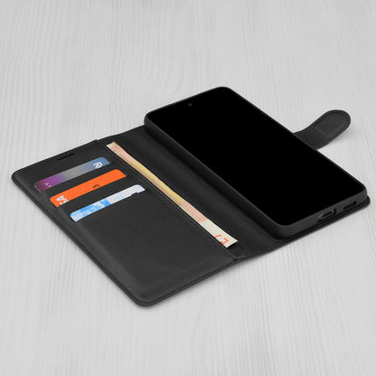 Hoes voor Honor X9c / Magic7 Lite, Techsuit, Leather Folio, Zwart
