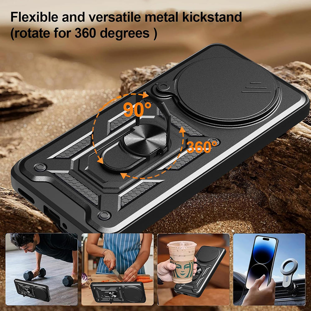 Hülle für Honor X9c Smart, Techsuit, CamShield, Schwarz