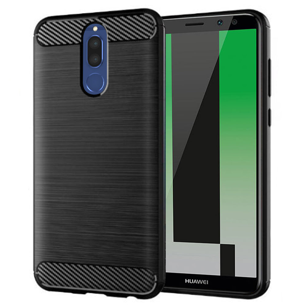 Hülle für Huawei Mate 10 Lite, Techsuit, Carbon, Schwarz