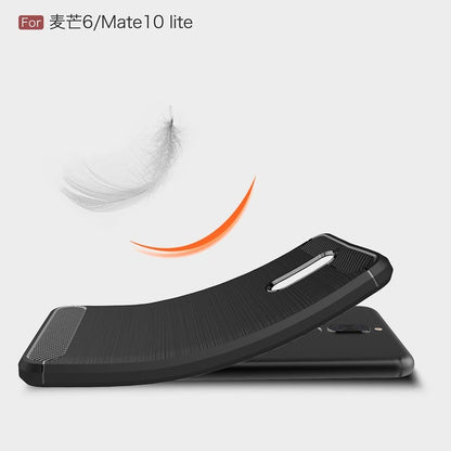 Hülle für Huawei Mate 10 Lite, Techsuit, Carbon, Schwarz