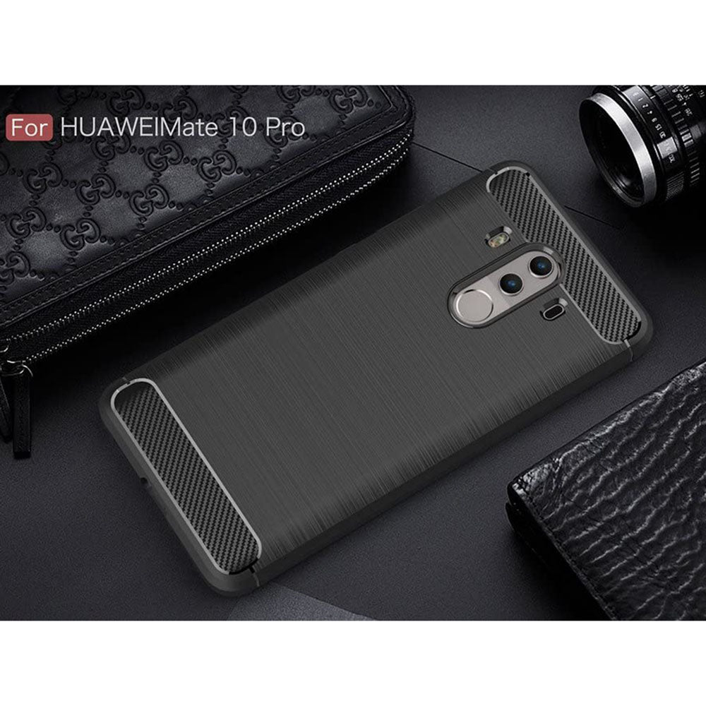 Hülle für Huawei Mate 10 Pro, Techsuit, Carbon, Schwarz