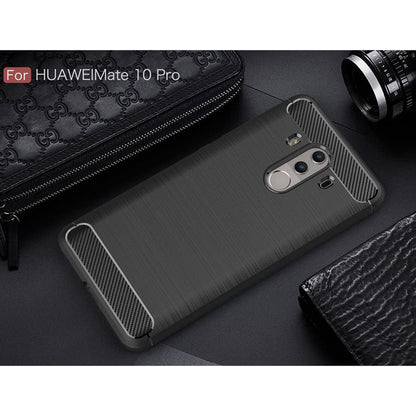 Hülle für Huawei Mate 10 Pro, Techsuit, Carbon, Schwarz