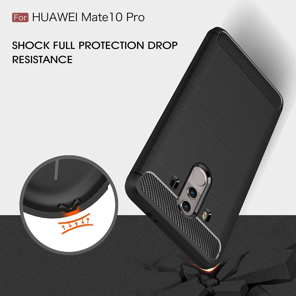 Hülle für Huawei Mate 10 Pro, Techsuit, Carbon, Schwarz