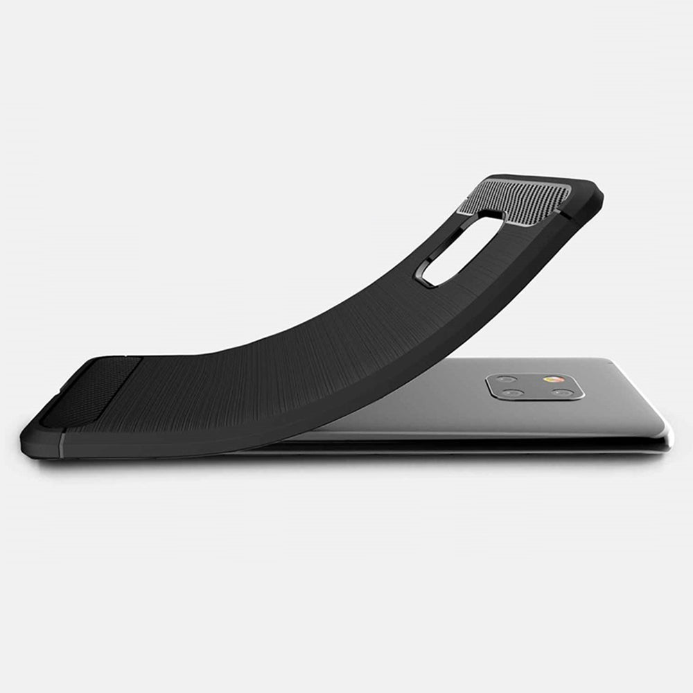 Hülle für Huawei Mate 20 Pro, Techsuit, Carbon, Schwarz