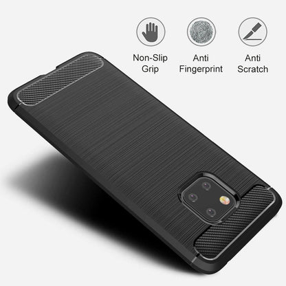 Hülle für Huawei Mate 20 Pro, Techsuit, Carbon, Schwarz