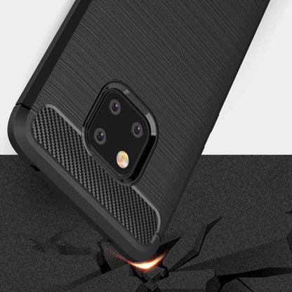 Hülle für Huawei Mate 20 Pro, Techsuit, Carbon, Schwarz