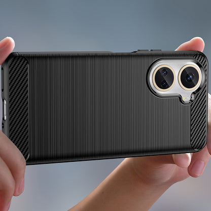 Hülle für Huawei nova 10 SE, Techsuit, Carbon, Schwarz