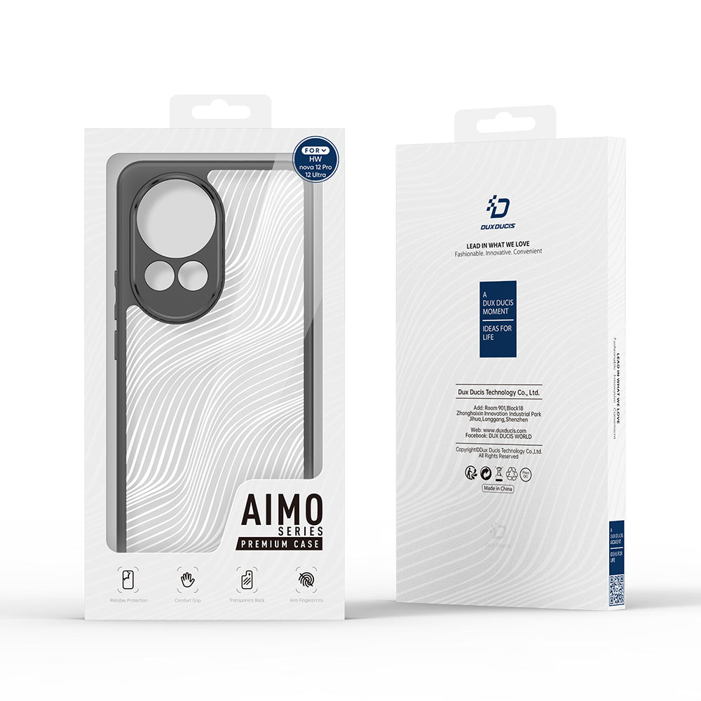 Hülle für Huawei nova 12 Pro, DUX DUCIS, Aimo, Schwarz