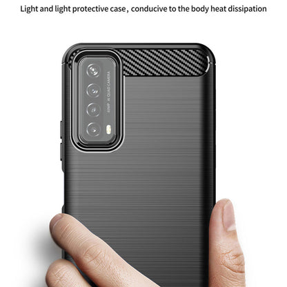 Coque pour Huawei P smart 2021, Techsuit, Carbone, Noire