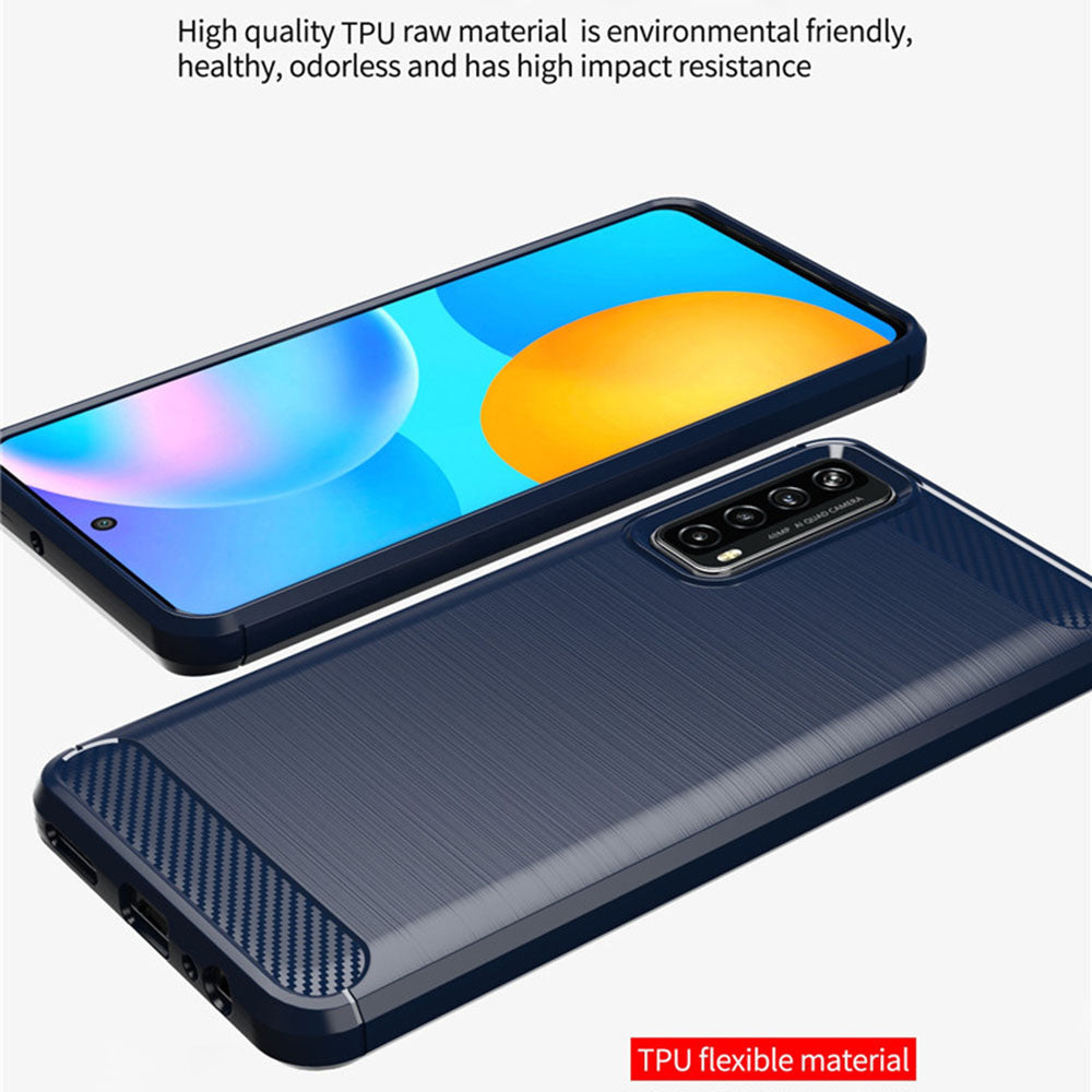 Coque pour Huawei P smart 2021, Techsuit, Carbone, Noire