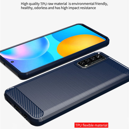 Coque pour Huawei P smart 2021, Techsuit, Carbone, Noire